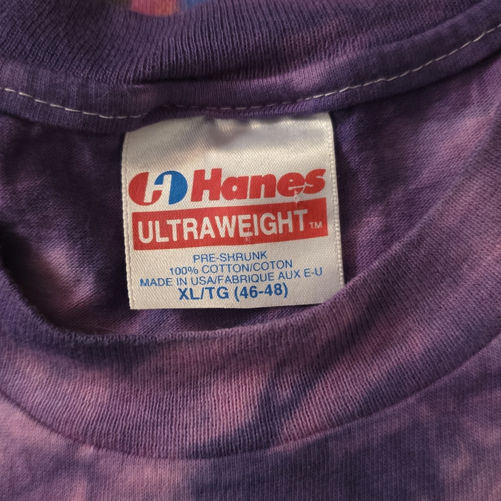 CollectableJimmy Hendricks 1990 Vintage Hanes Purple and Pink Tie-Dye T-Shirt - Picture 3 of 4